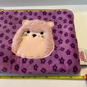 Squishmallows Purple Floral Kids Accessory Bag